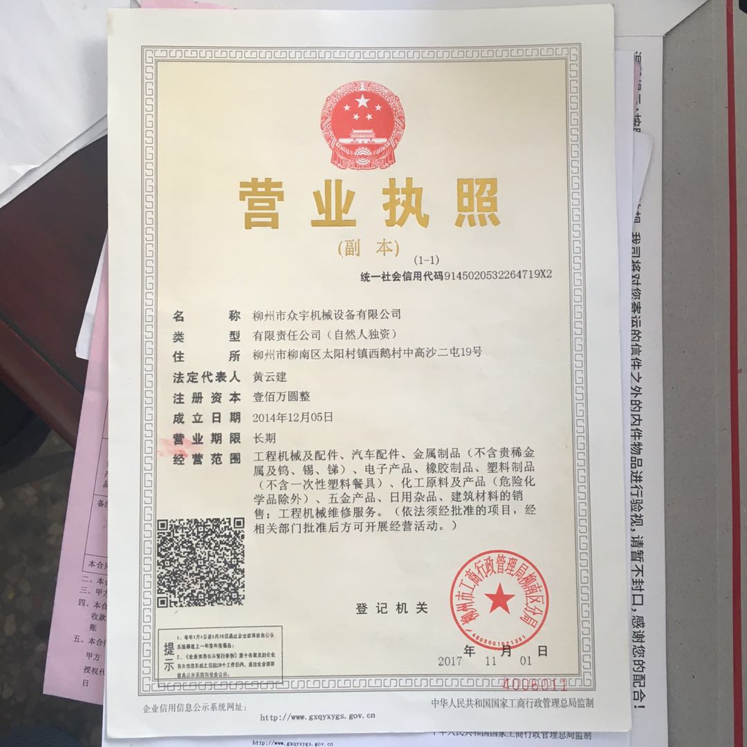 The business license